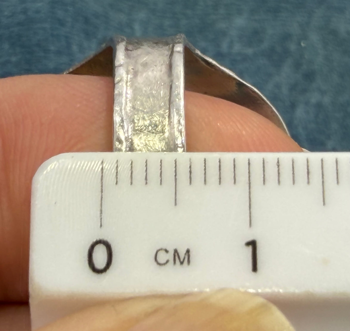 14k Yellow Gold + 925 Silver Wide Etruscan Filigree Ring. Designer