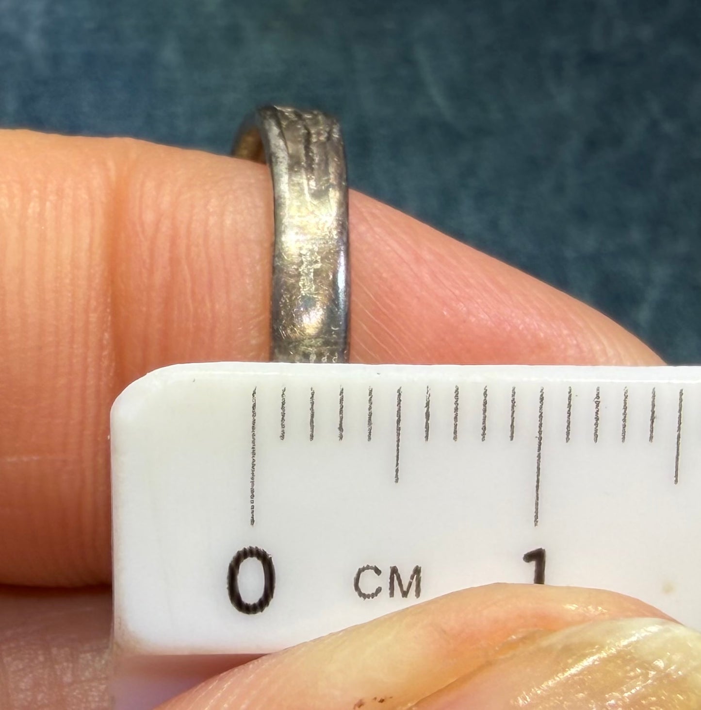 Lab-Created Blue Boulder Opal Ring in Sterling Silver. 1" *Video*