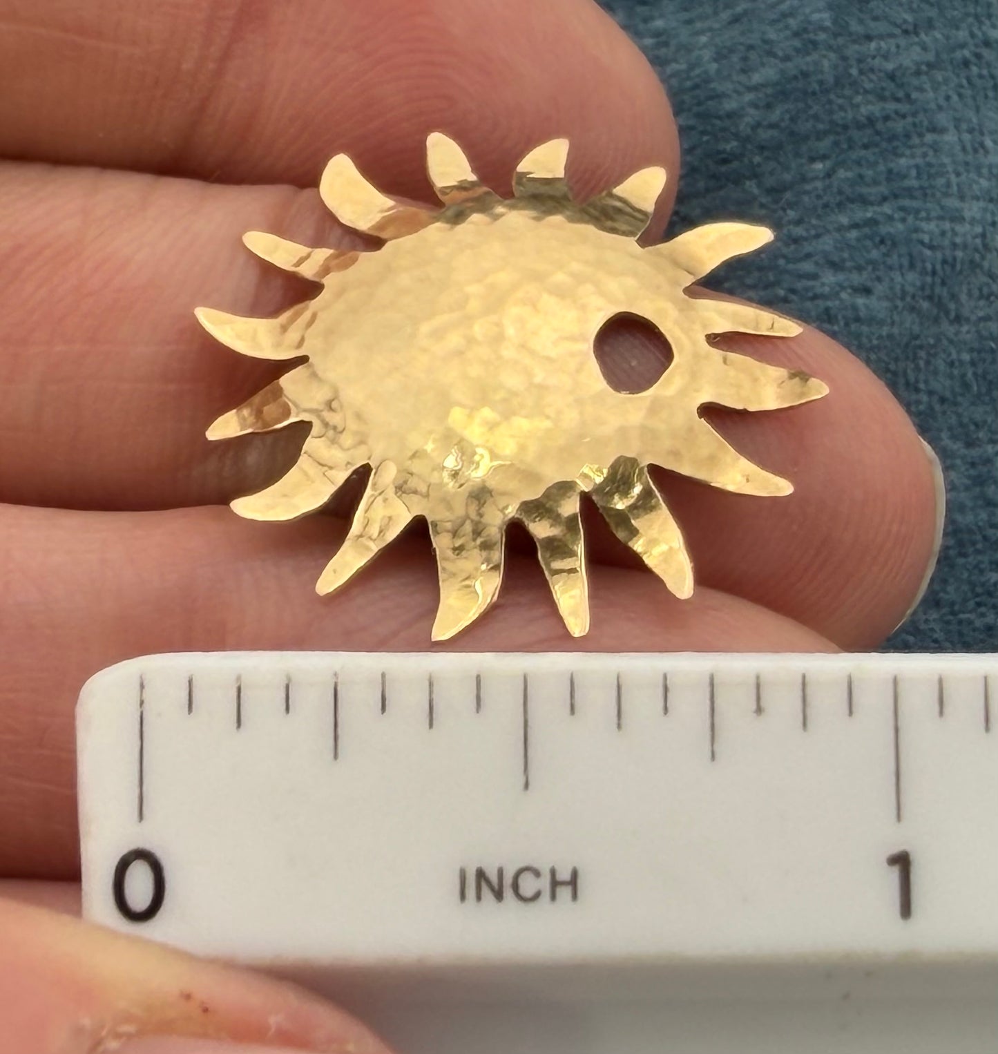 14k Yellow Gold James AVERY Sun Burst Pendant. RARE Retired