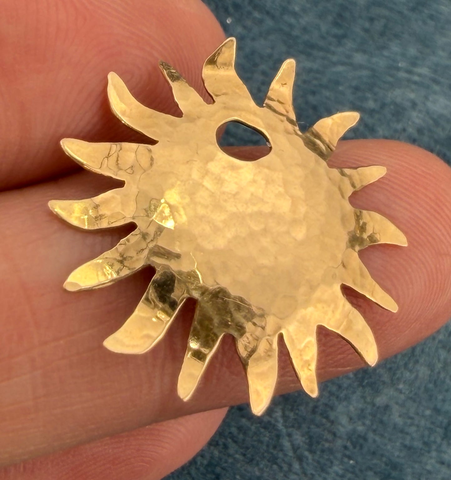 14k Yellow Gold James AVERY Sun Burst Pendant. RARE Retired