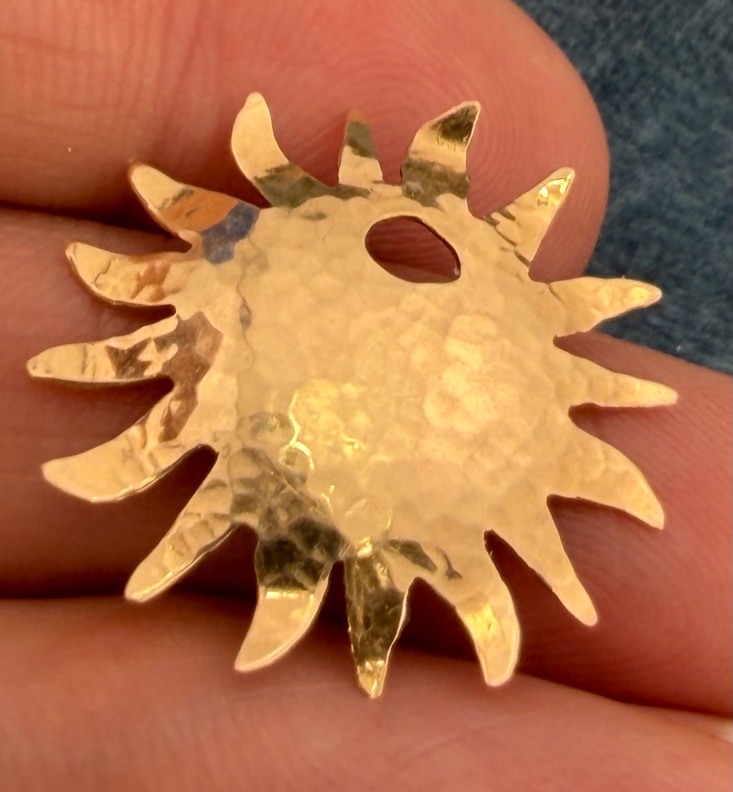 14k Yellow Gold James AVERY Sun Burst Pendant. RARE Retired