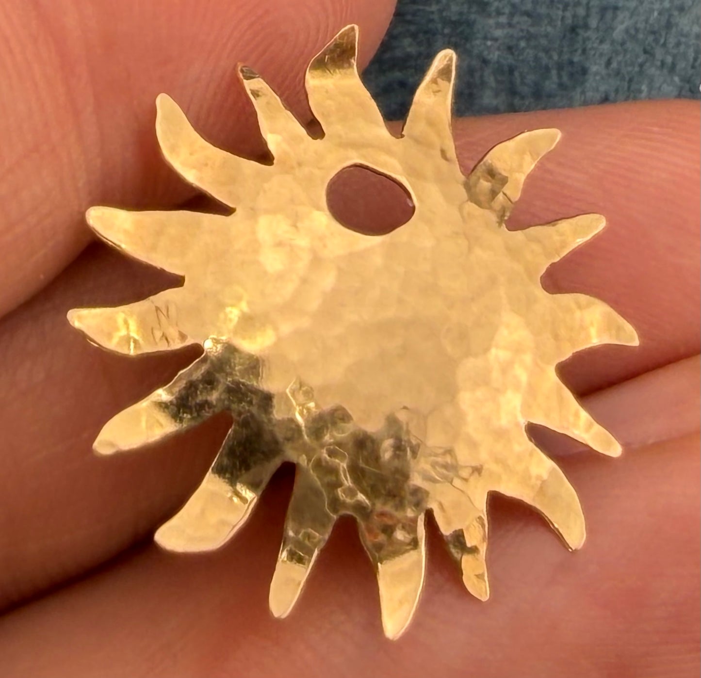 14k Yellow Gold James AVERY Sun Burst Pendant. RARE Retired