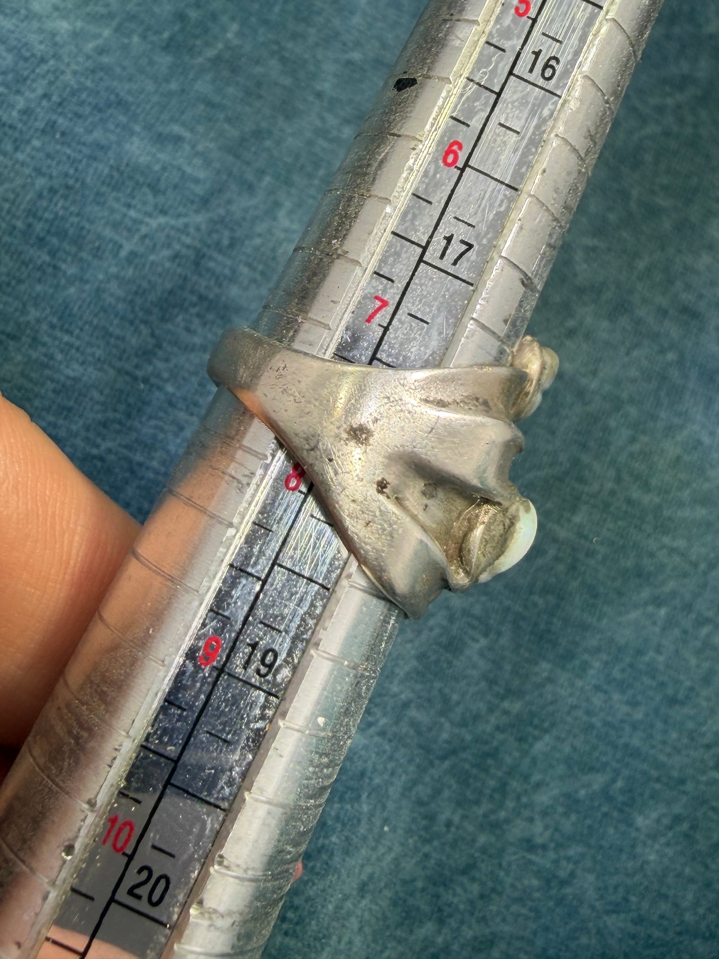 Australian Opal Multi-Band Stacked Sterling Silver Ring. Wide 0.8" + 9g *Video*