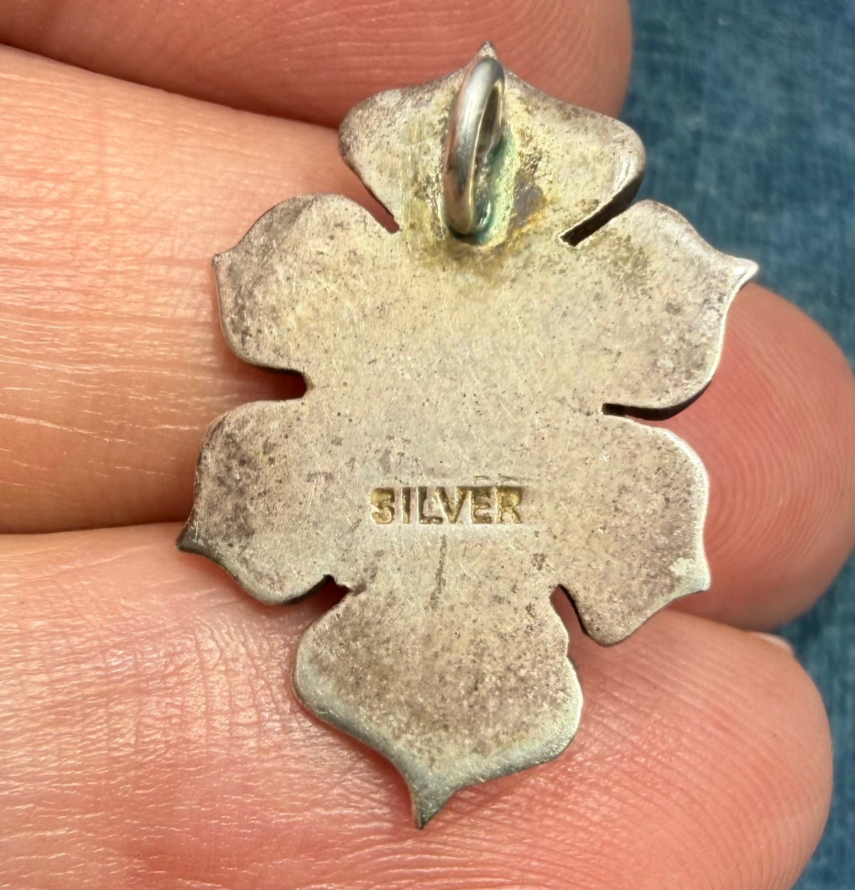 Mexican Opal Squash Blossom Pendant in 925 Silver. Old Pawn *Video*