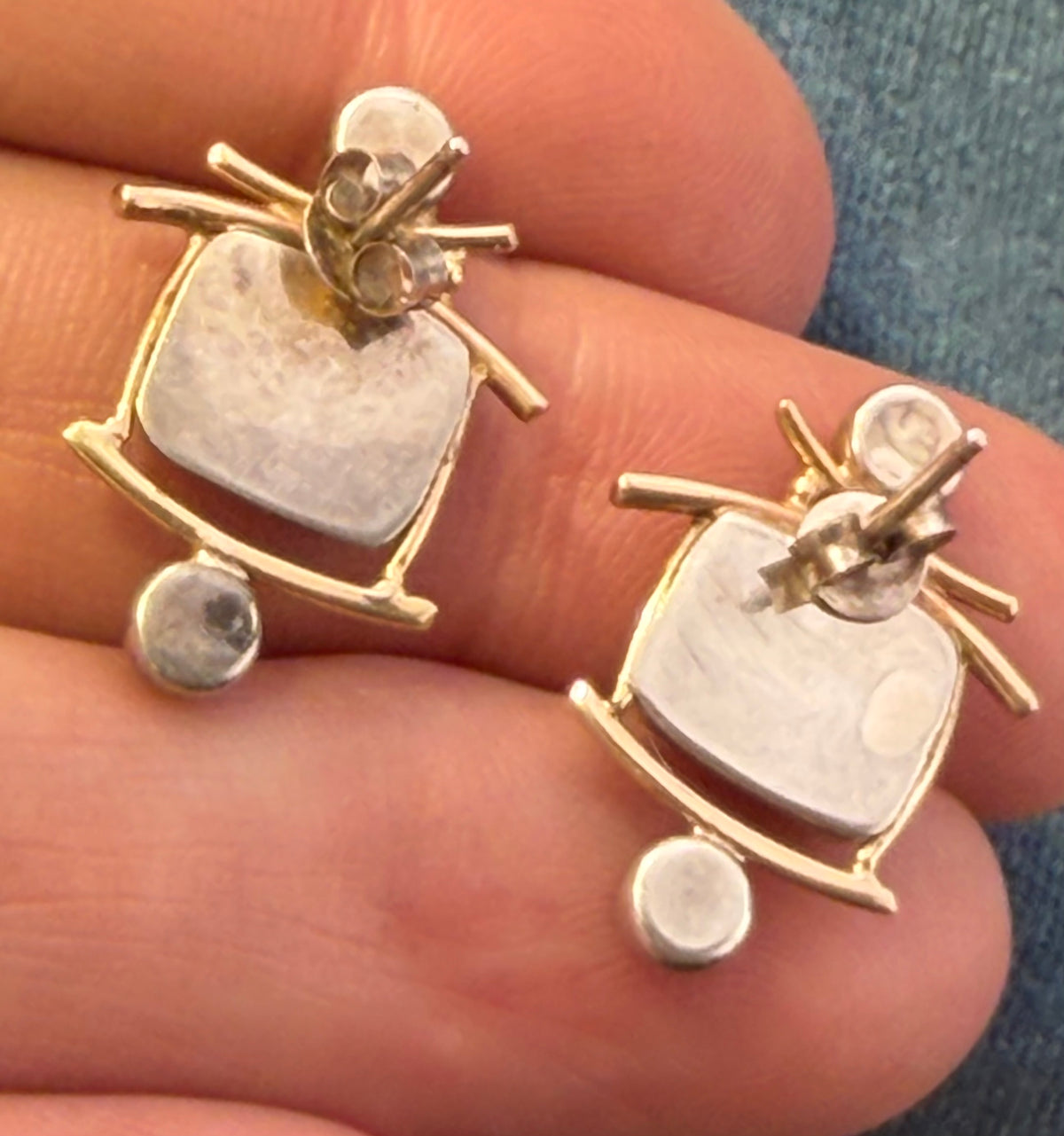 14k Gold + Silver Australian Boulder Opal, Topaz + Amethyst Earrings *Video*