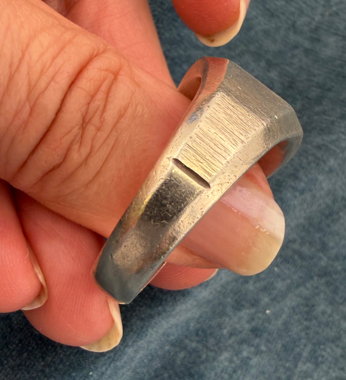 14k Yellow Gold US Coast Guard Insignia in 925 Silver Ring. Size 15. 16mm 14.8g