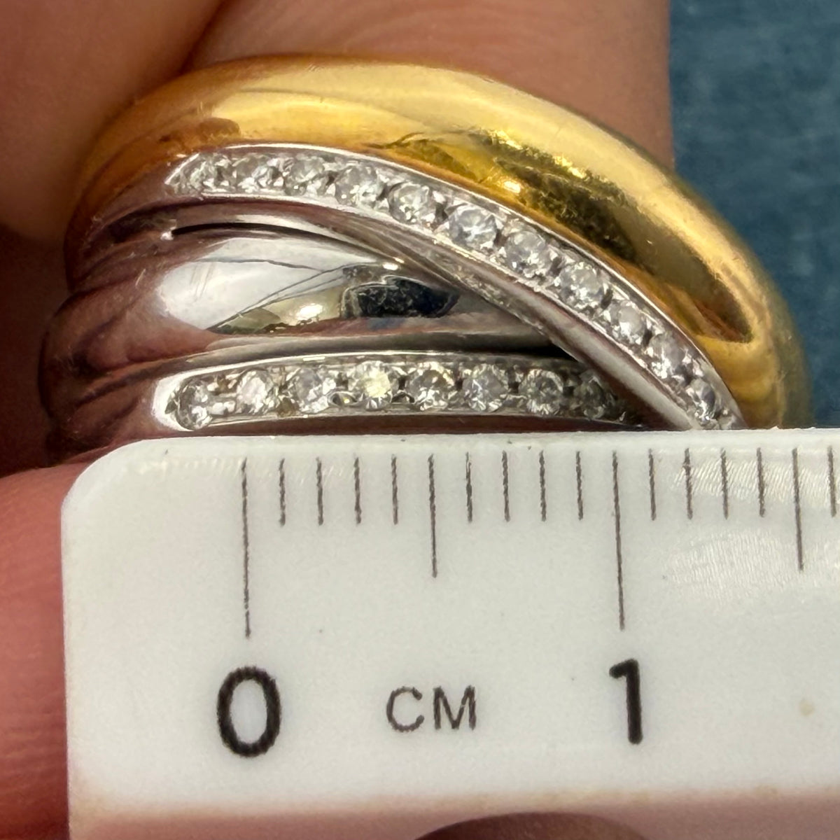 25% Over Scrap! 18k Gold Highway Criss-Cross Diamond Ring. Appraisal. 13g Video
