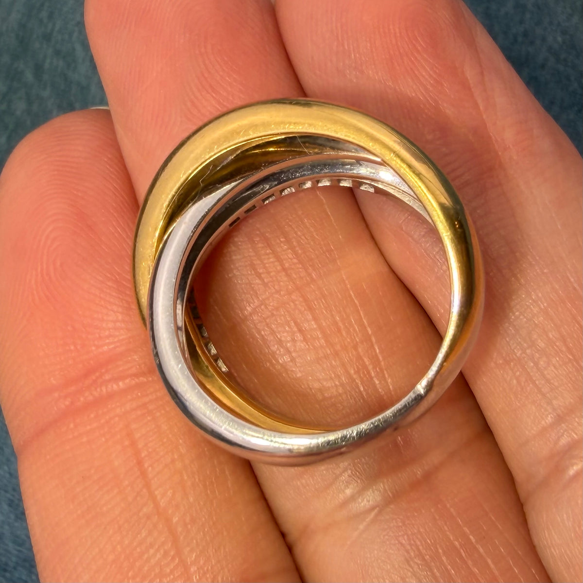 25% Over Scrap! 18k Gold Highway Criss-Cross Diamond Ring. Appraisal. 13g Video