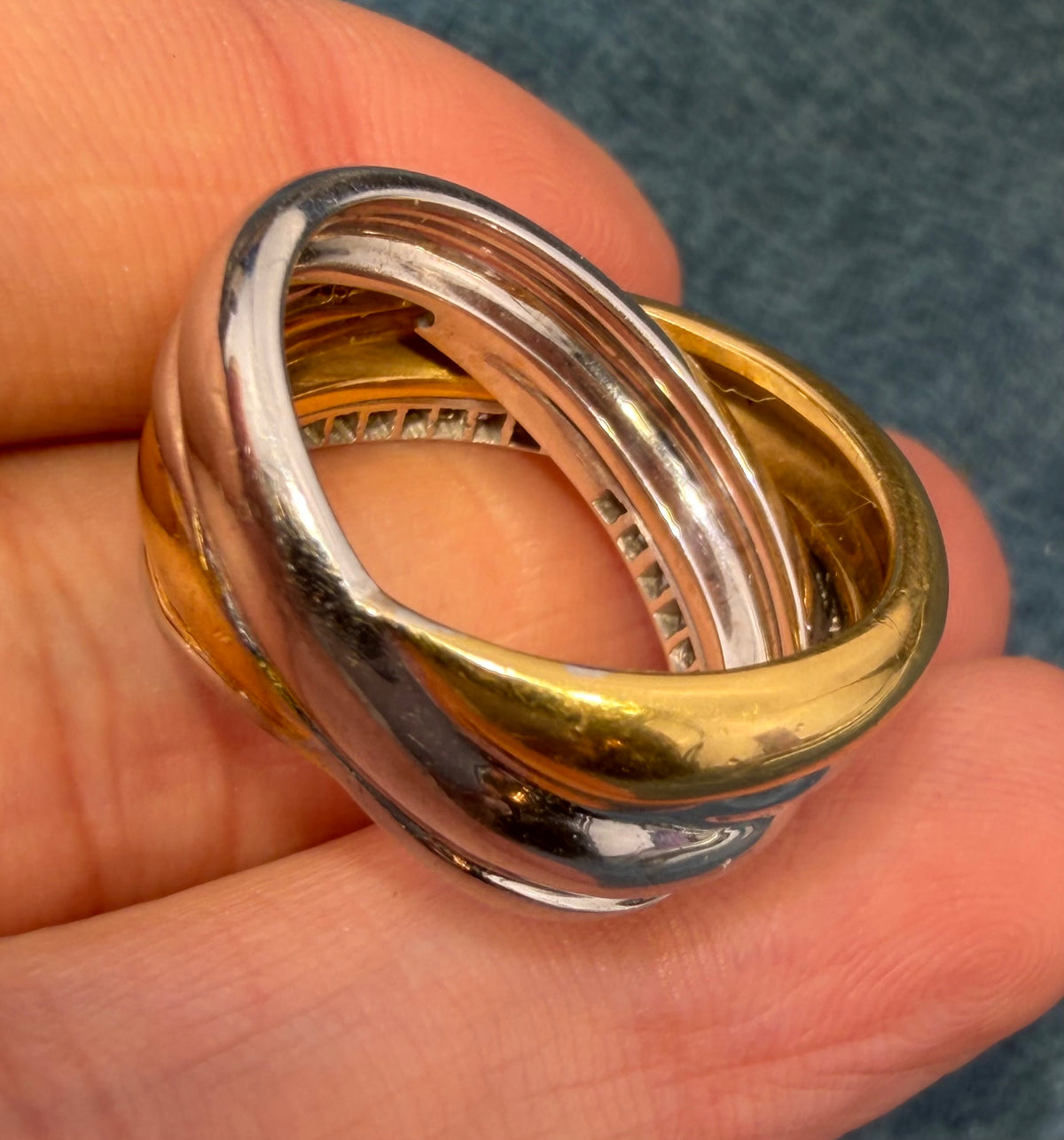 25% Over Scrap! 18k Gold Highway Criss-Cross Diamond Ring. Appraisal. 13g Video