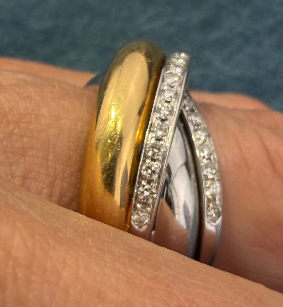 25% Over Scrap! 18k Gold Highway Criss-Cross Diamond Ring. Appraisal. 13g Video