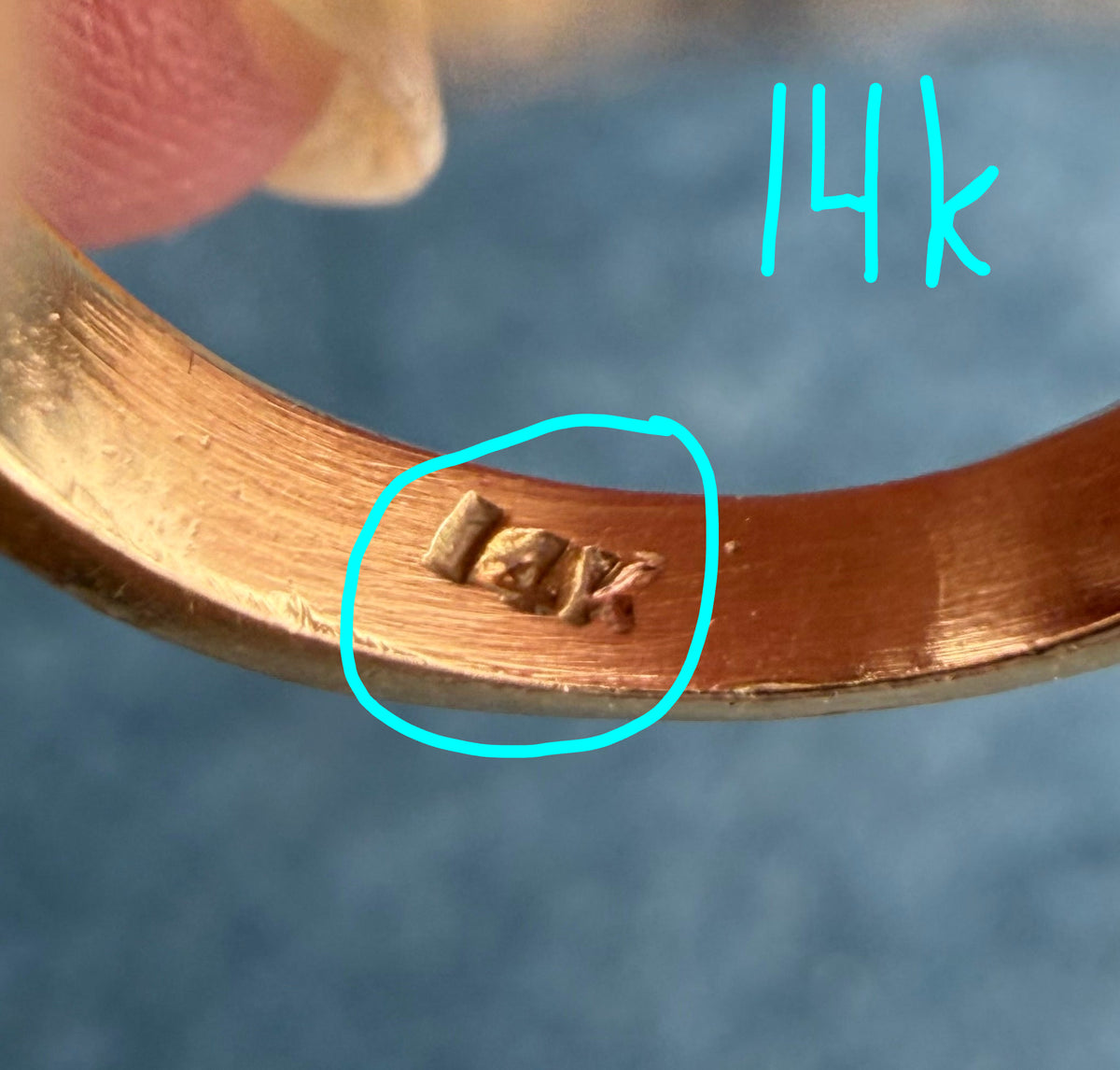 14k Yellow Gold Geometric 3-D MCM Modernist Ring. 0.8" Wide