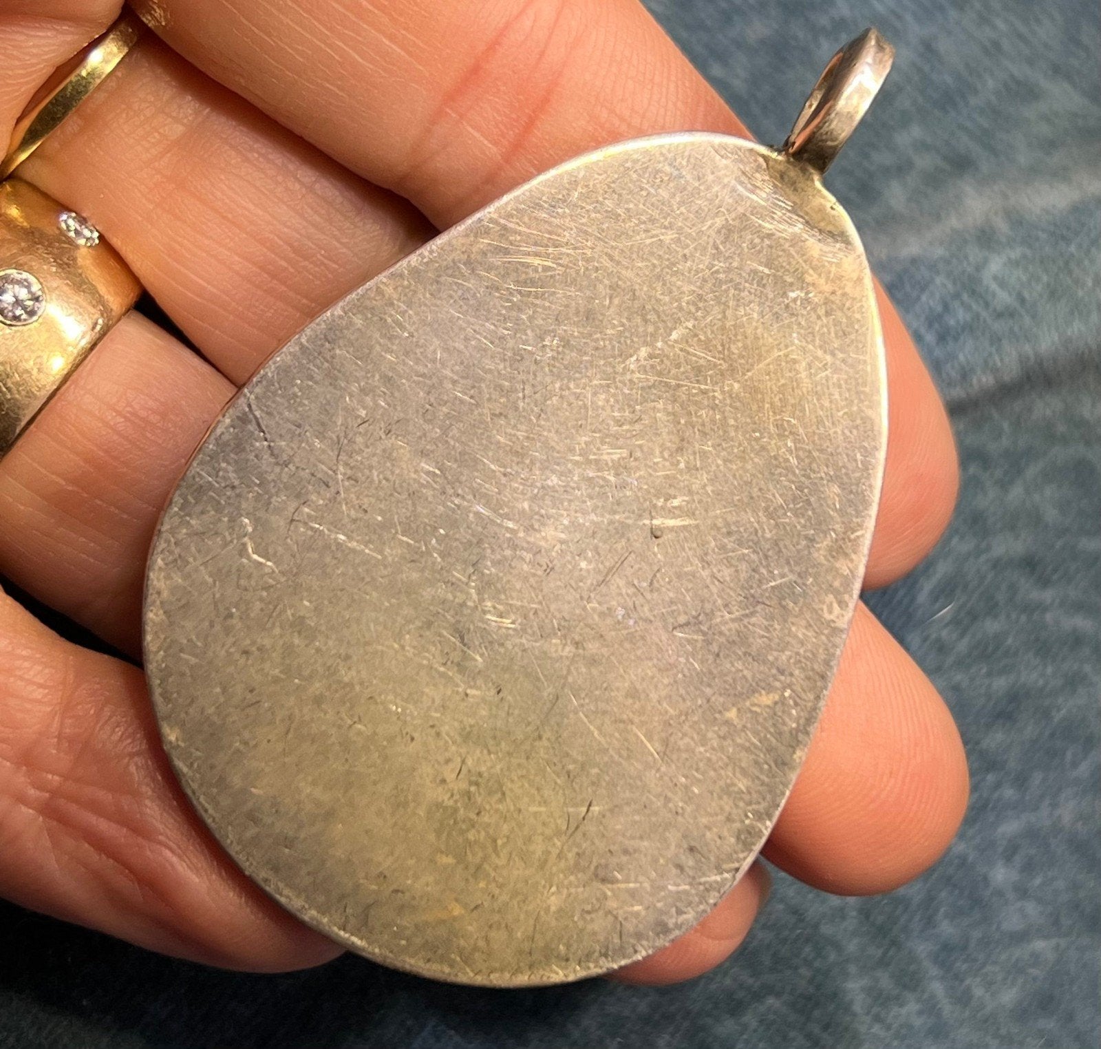 Mexican Boulder Fire Opal Pendant. Old Pawn. 2" & 37g *Video*