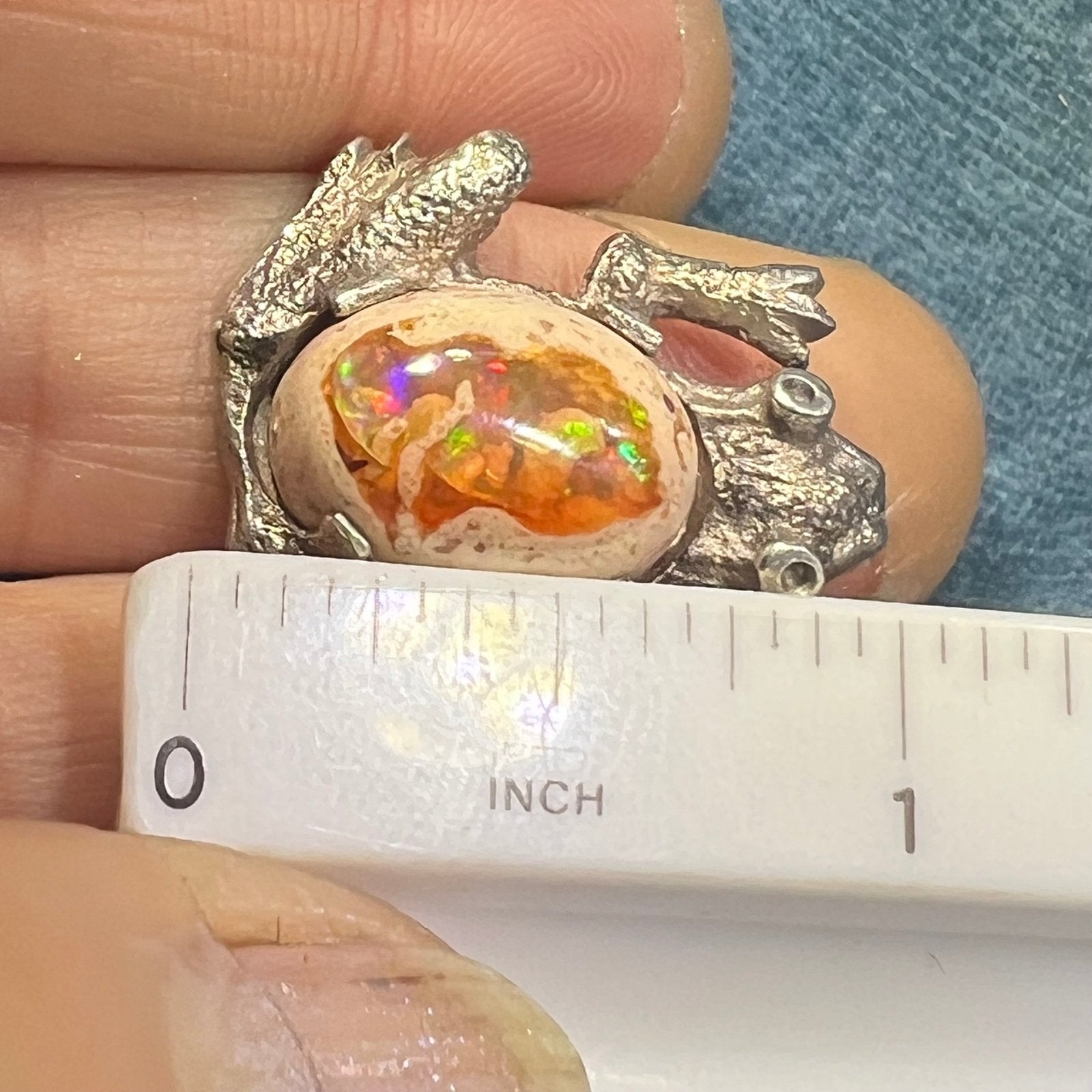 Mexican Boulder Jelly Opal FROG Pendant *Video