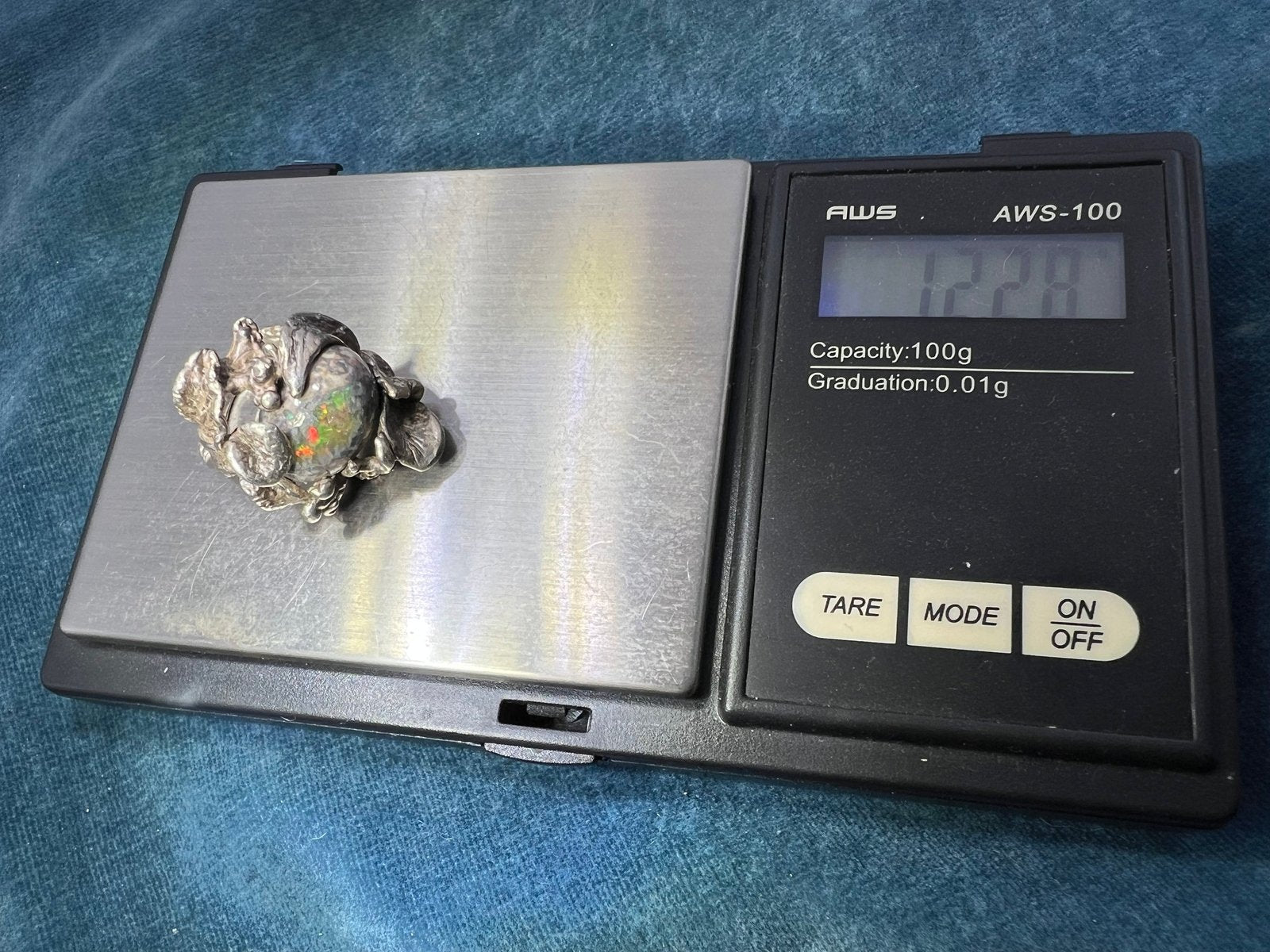 Mexican Jelly Boulder Opal Artisan Forest 925 Ring. 0.8" Wide *Video*