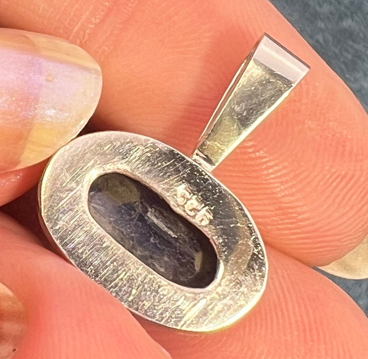 Natural Blue Sapphire Pendant in 925 Silver Bezel *Video*