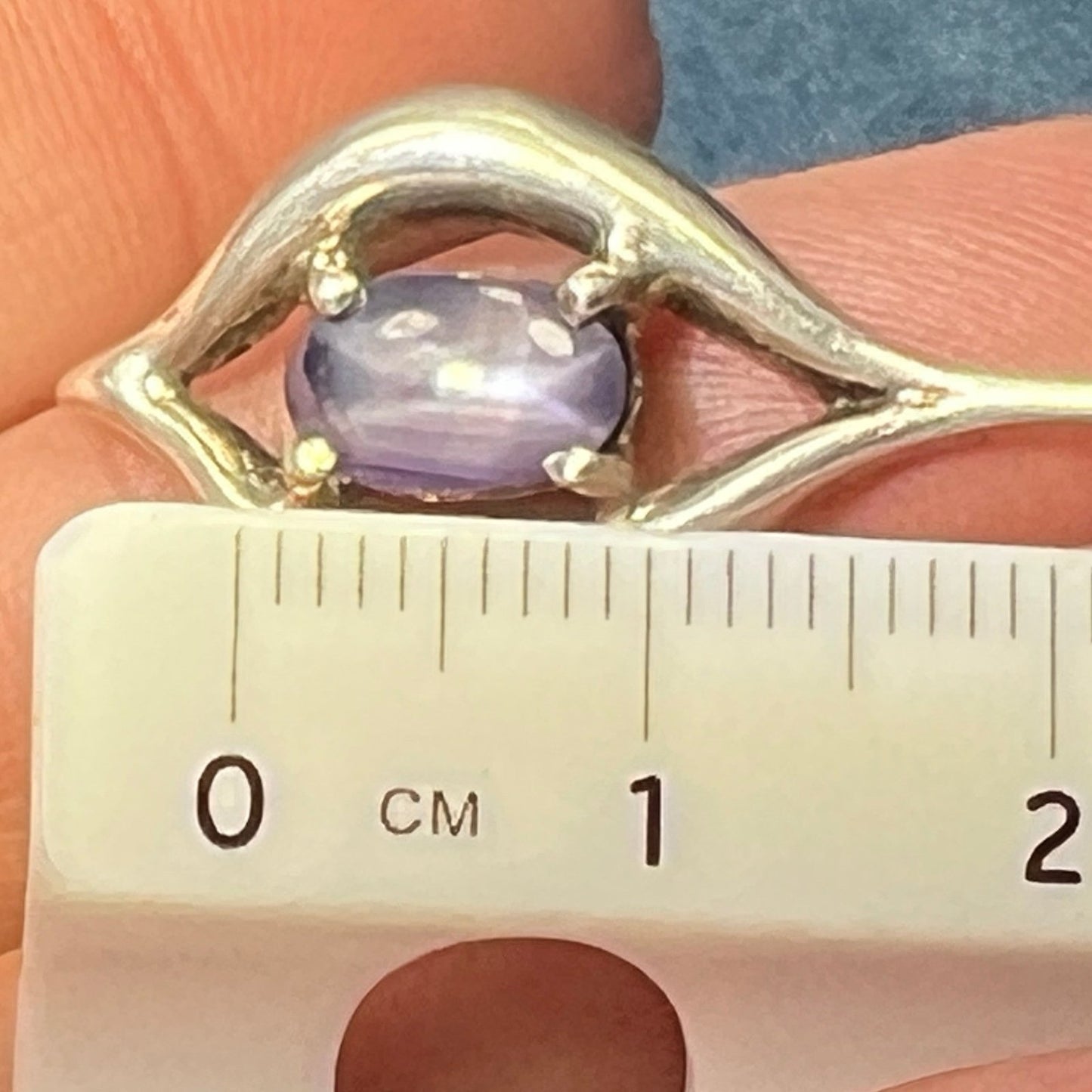 Natural Purple Blue Star Sapphire Silver Pendant. Free Chain *Video*