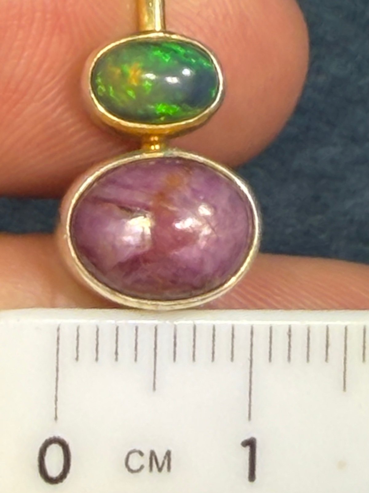 Natural Red Ruby + Ethiopian Black Opal Cuff Bracelet *Video*