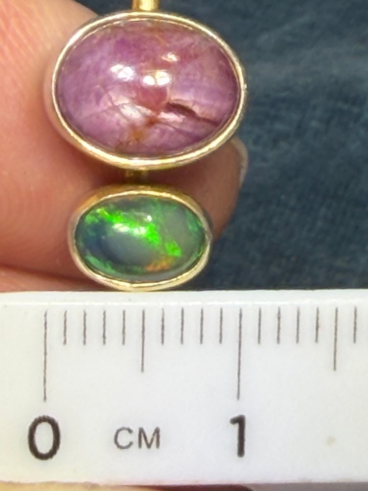 Natural Red Ruby + Ethiopian Black Opal Cuff Bracelet *Video*