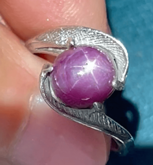 Natural Star Ruby Signet Ring in Sterling Silver *Video*