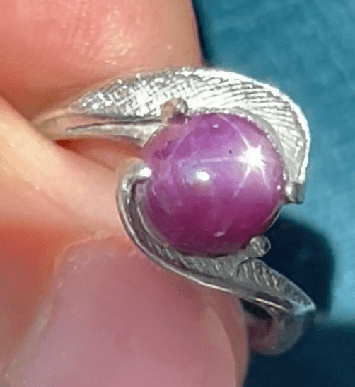 Natural Star Ruby Signet Ring in Sterling Silver *Video*