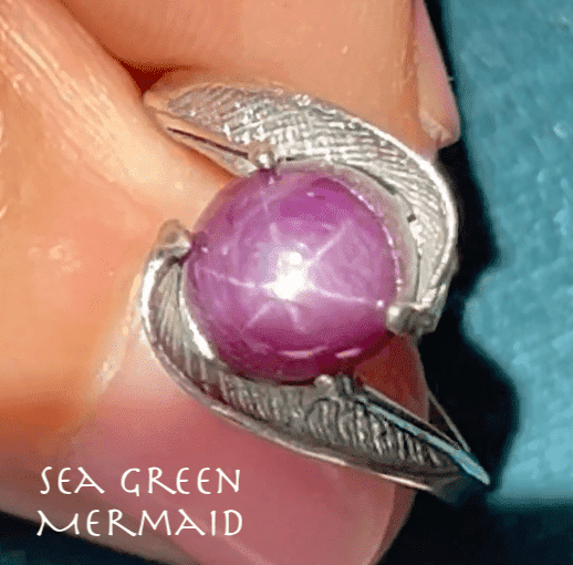 Natural Star Ruby Signet Ring in Sterling Silver *Video*