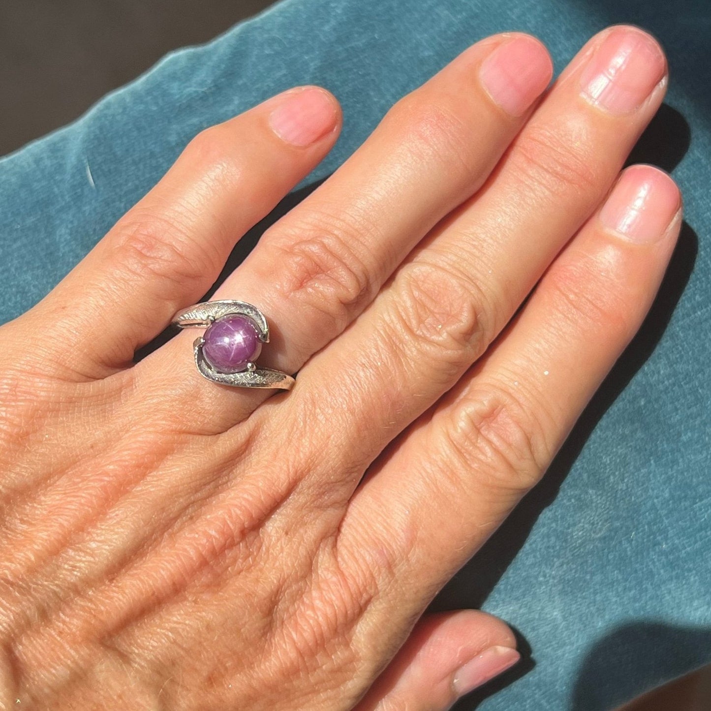 Natural Star Ruby Signet Ring in Sterling Silver *Video*