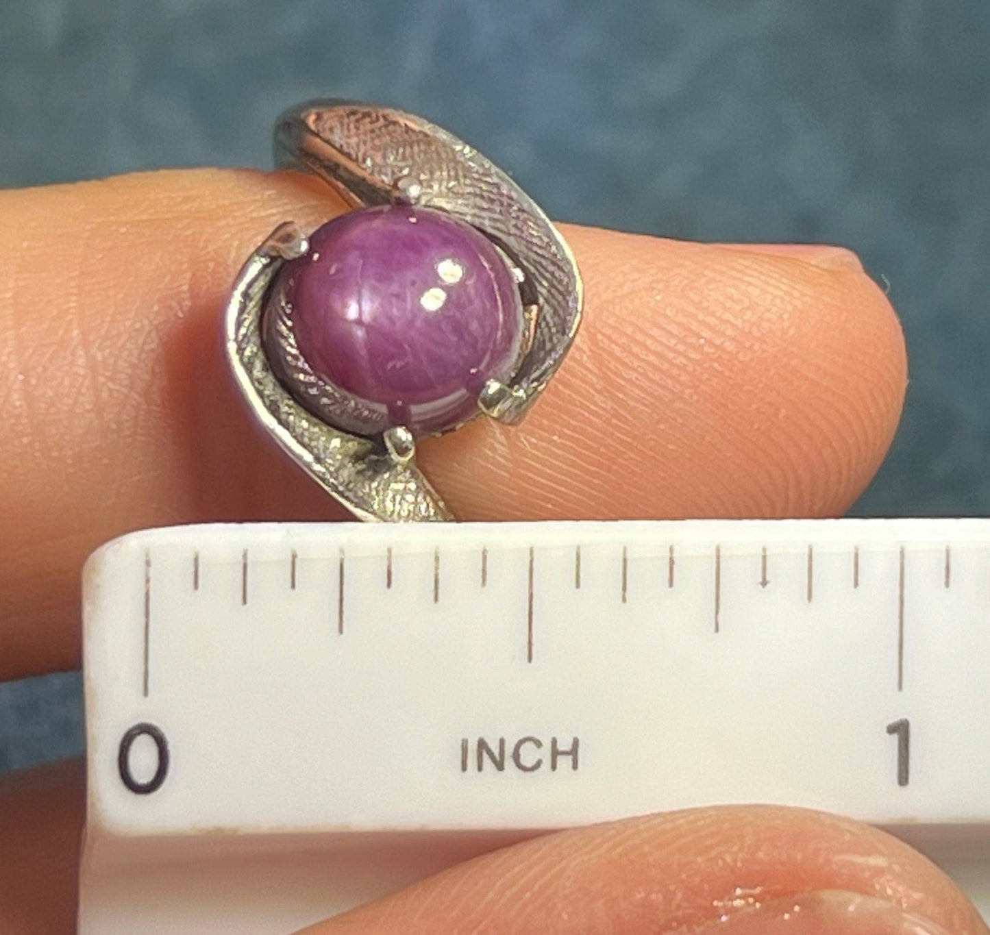 Natural Star Ruby Signet Ring in Sterling Silver *Video*