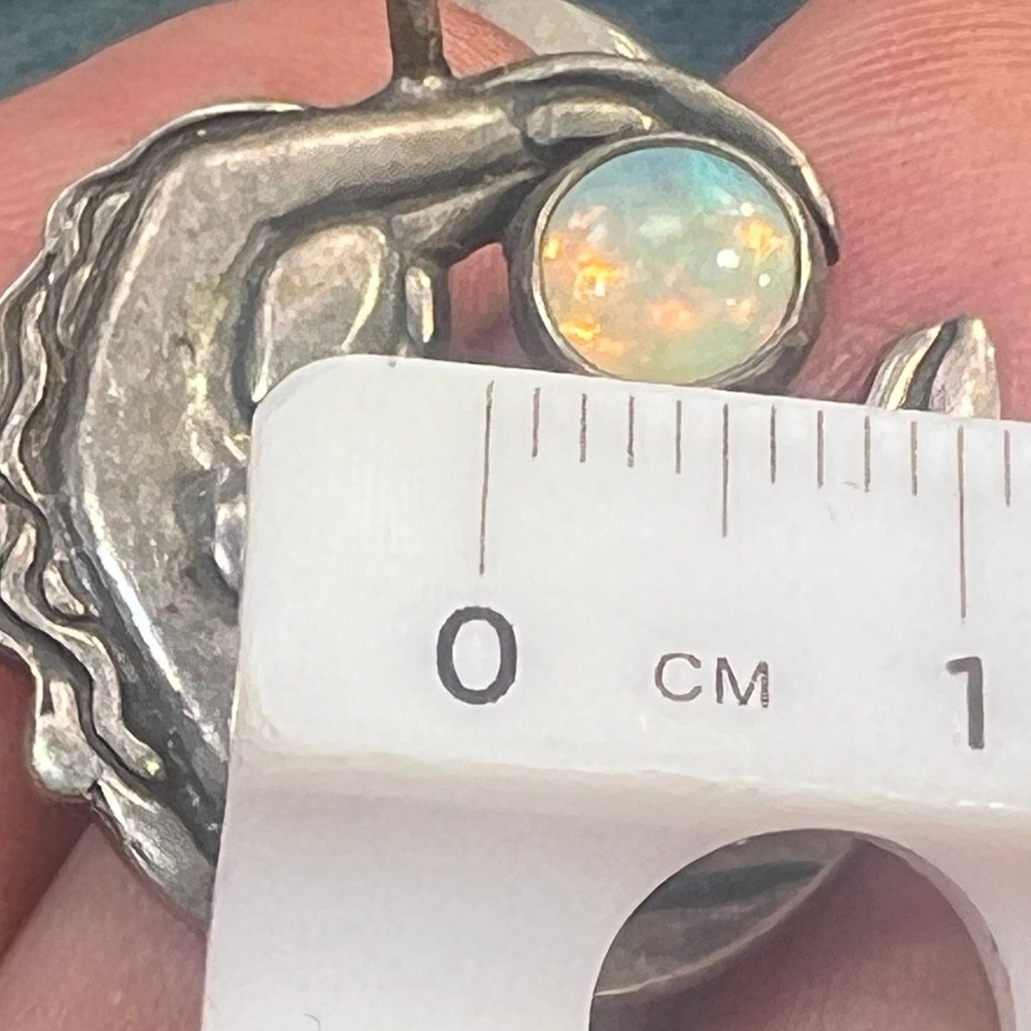 Nymph Nude Female 925 Pendant w Australian Opal. Jane Iris *Video*