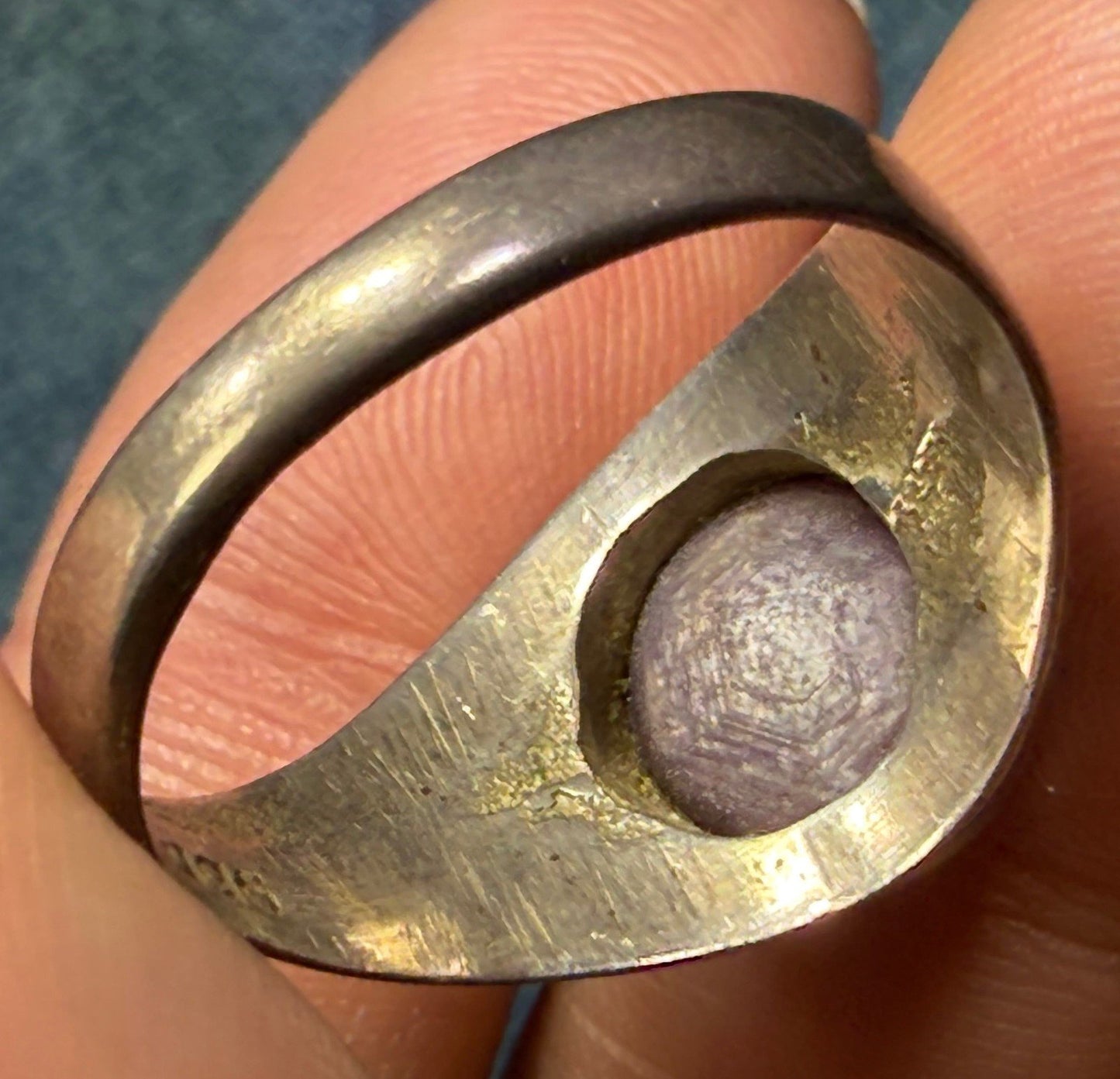 Purple Star Ruby / Sapphire Signet Ring in Sterling Silver. 7g *Video*
