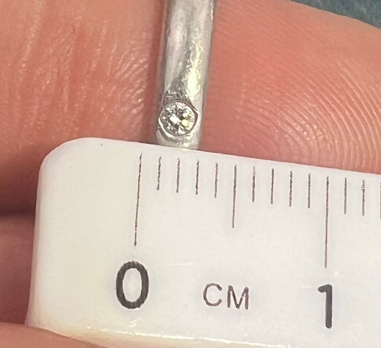 Tiffany Platinum Bezel-Set Diamond Stacking Ring Band. Over 5g *$1500 new*