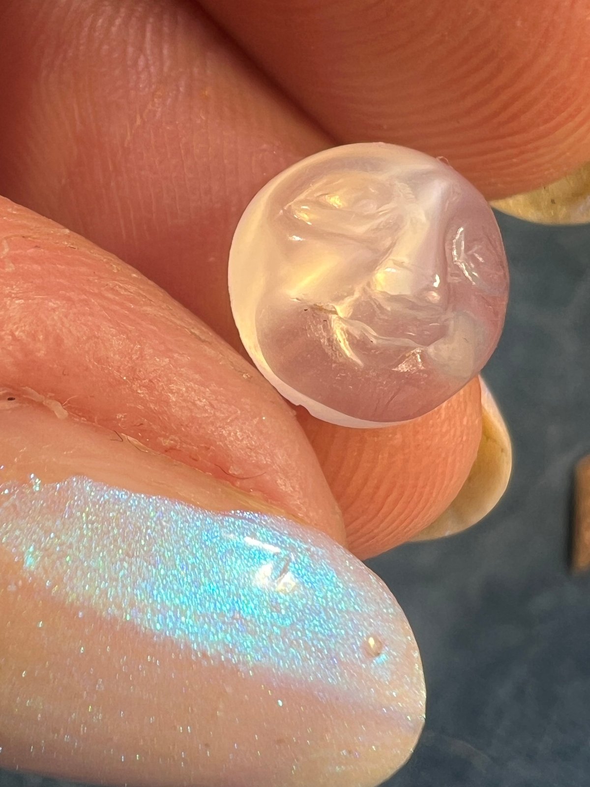 UNDER COST Jewelry Lot - Carved Man-in-Moon Moonstone + 14k Pendant - Box Z19
