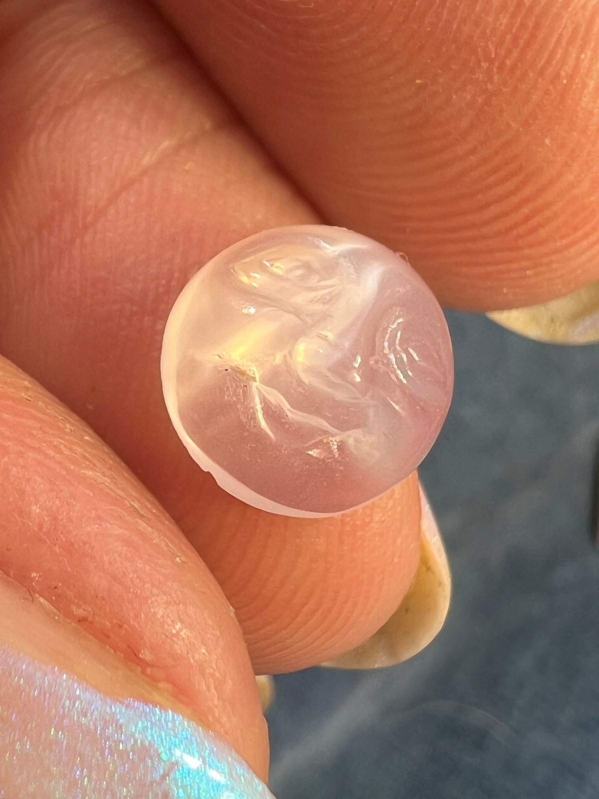 UNDER COST Jewelry Lot - Carved Man-in-Moon Moonstone + 14k Pendant - Box Z19