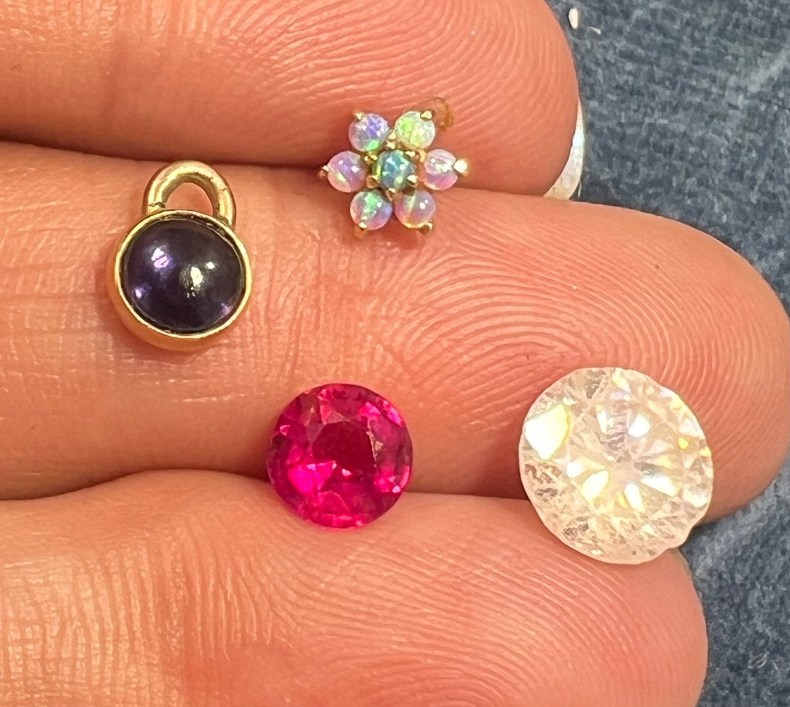 UNDER COST Jewelry Lot w 14k Gold Labret + 14k Charm - Box Z23
