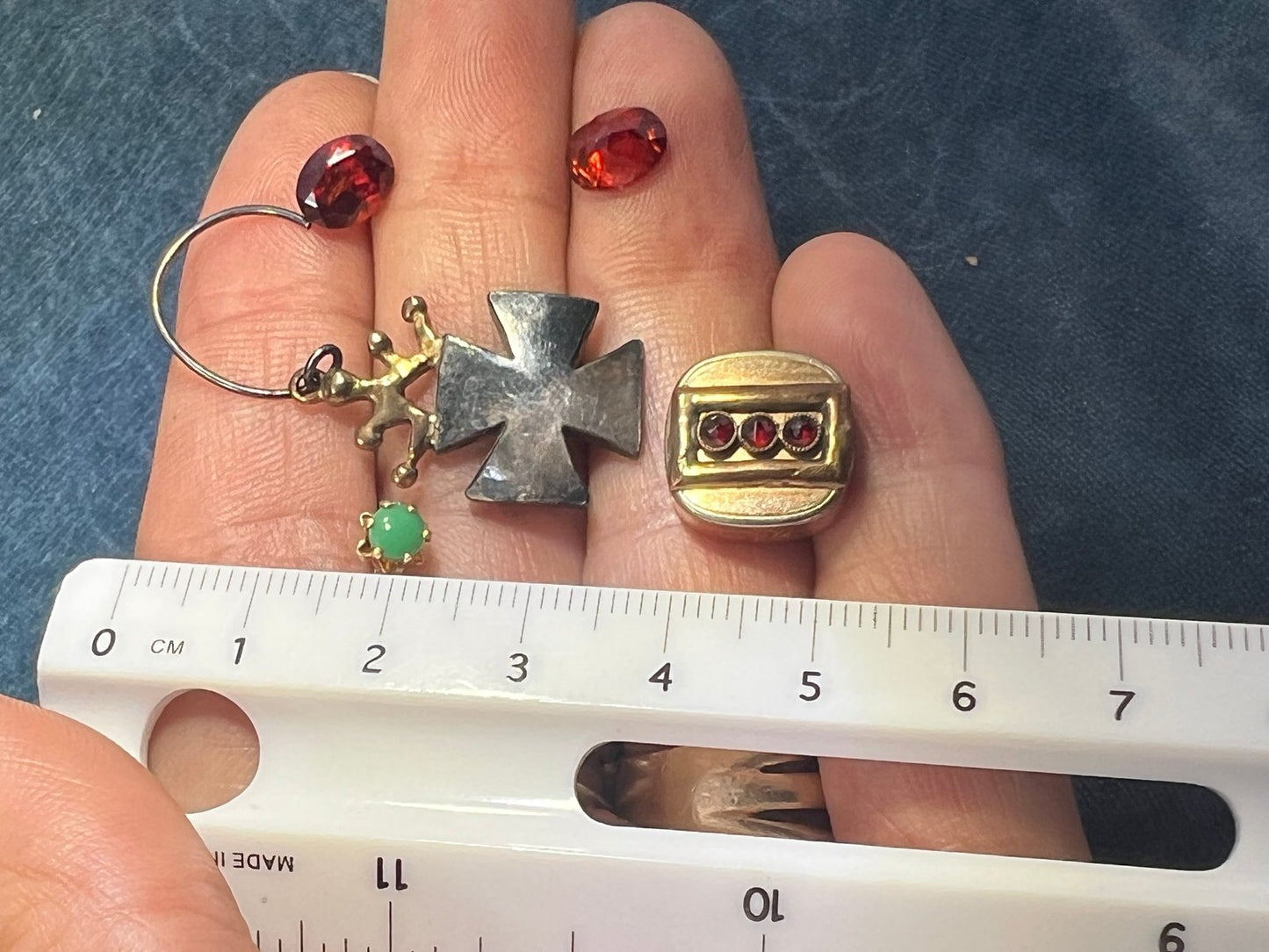 UNDER COST Jewelry Lot w Opal + 10k Gold Earring + 10k Charm - Box Z29