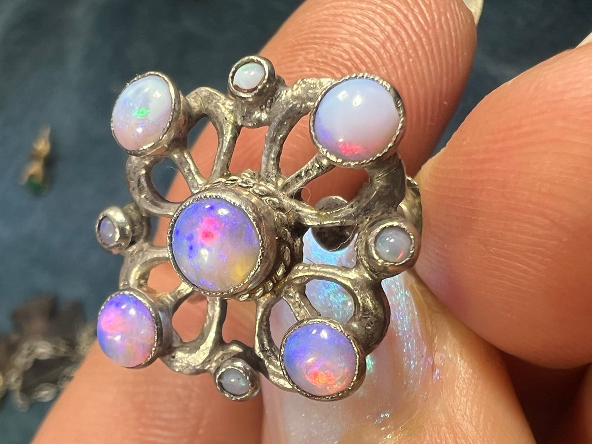 UNDER COST Jewelry Lot w Opal Earring + 10k Charm - Box Z24