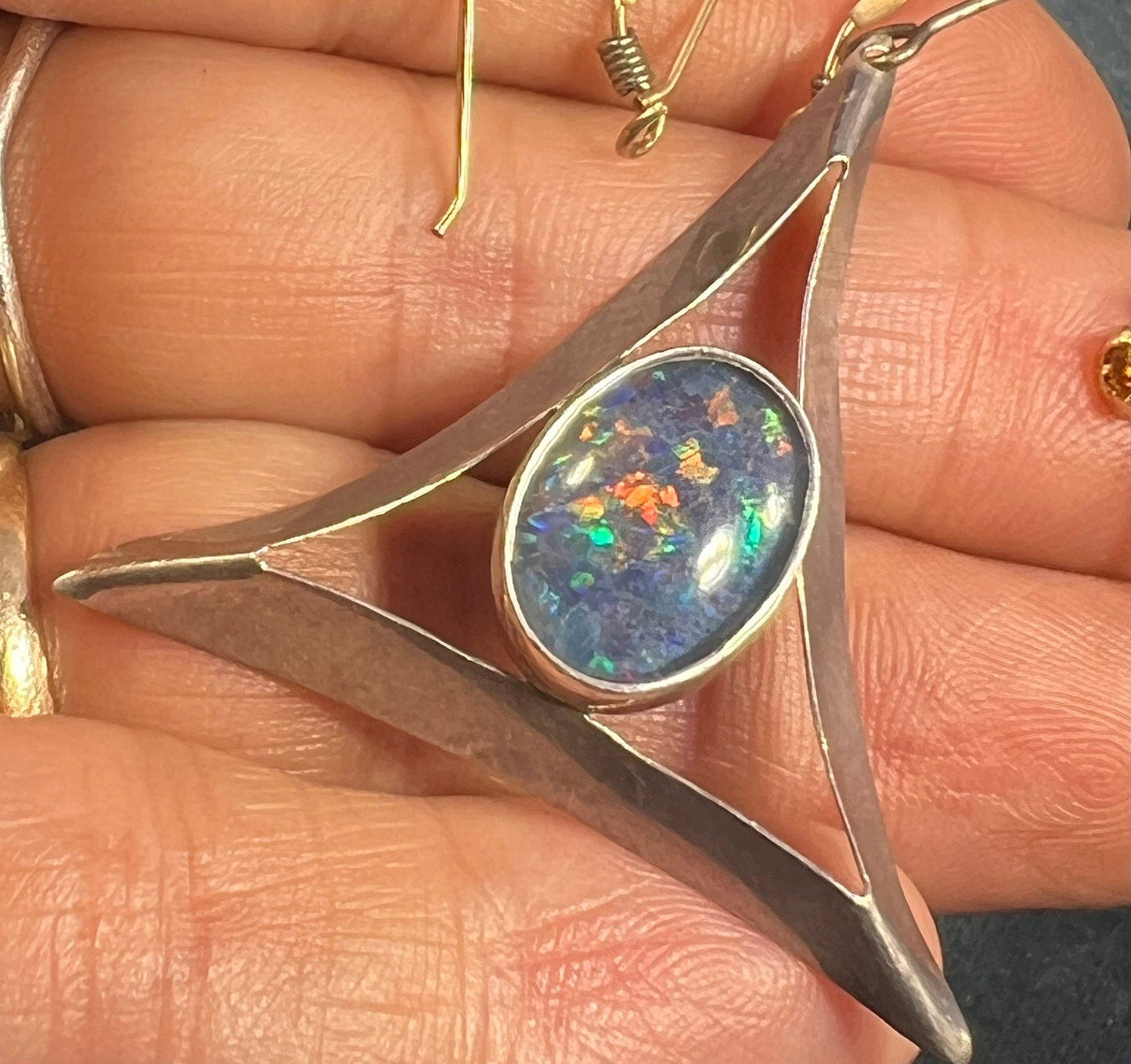 UNDER COST Jewelry Lot w Opal Triplet + 10k Gold Earring + 10k Charm - Box Z28