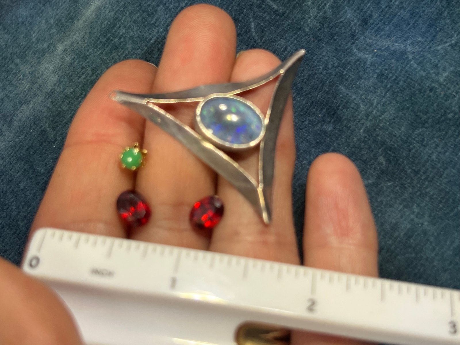 UNDER COST Jewelry Lot w Opal Triplet + 10k Gold Earring + 10k Charm - Box Z30