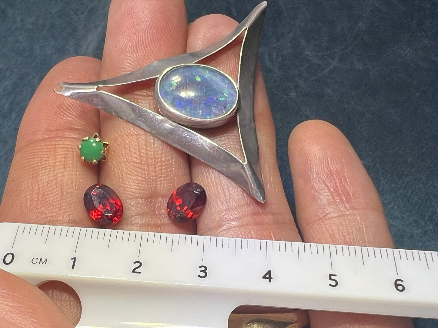 UNDER COST Jewelry Lot w Opal Triplet + 10k Gold Earring + 10k Charm - Box Z30