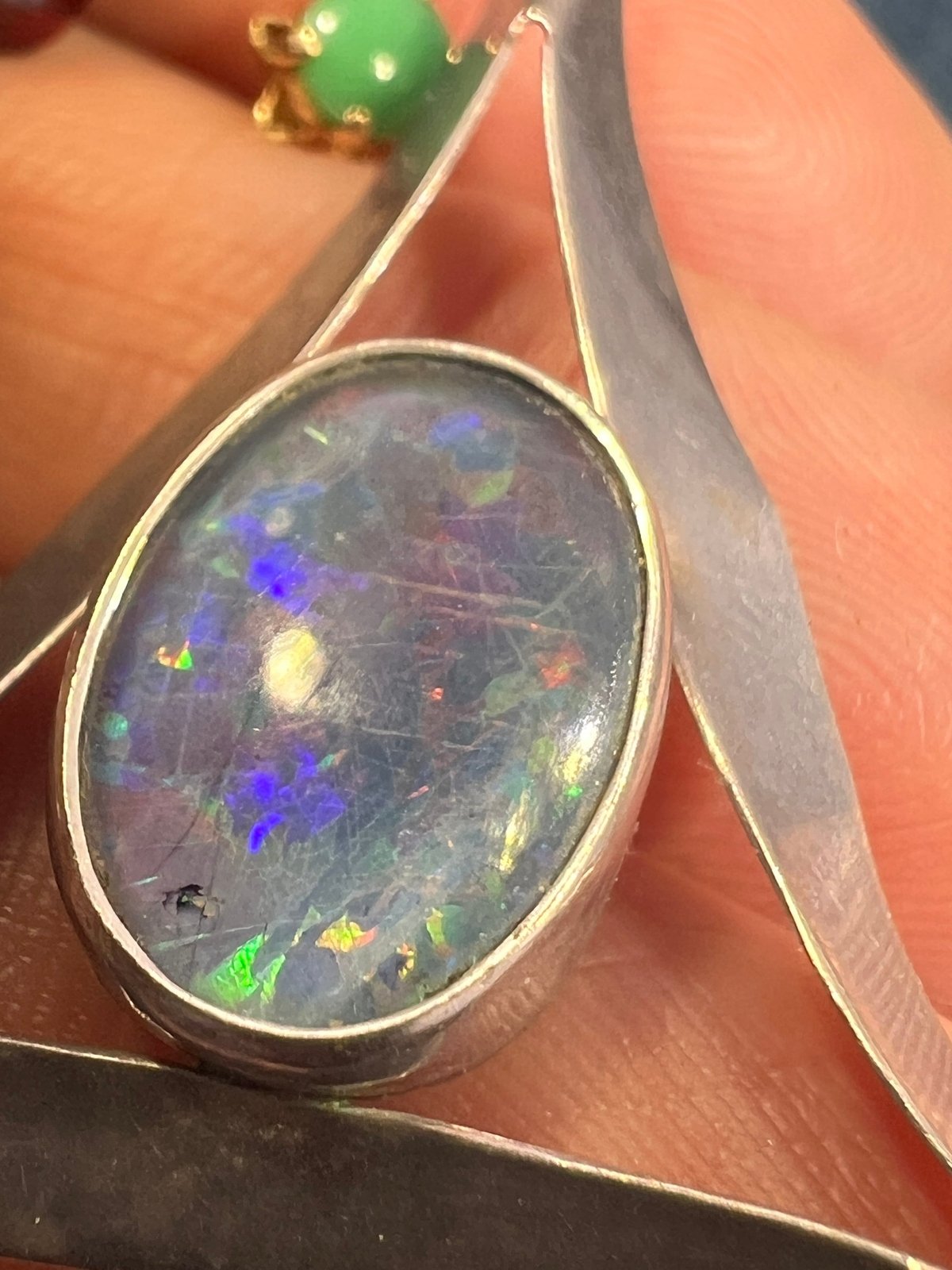 UNDER COST Jewelry Lot w Opal Triplet + 10k Gold Earring + 10k Charm - Box Z30
