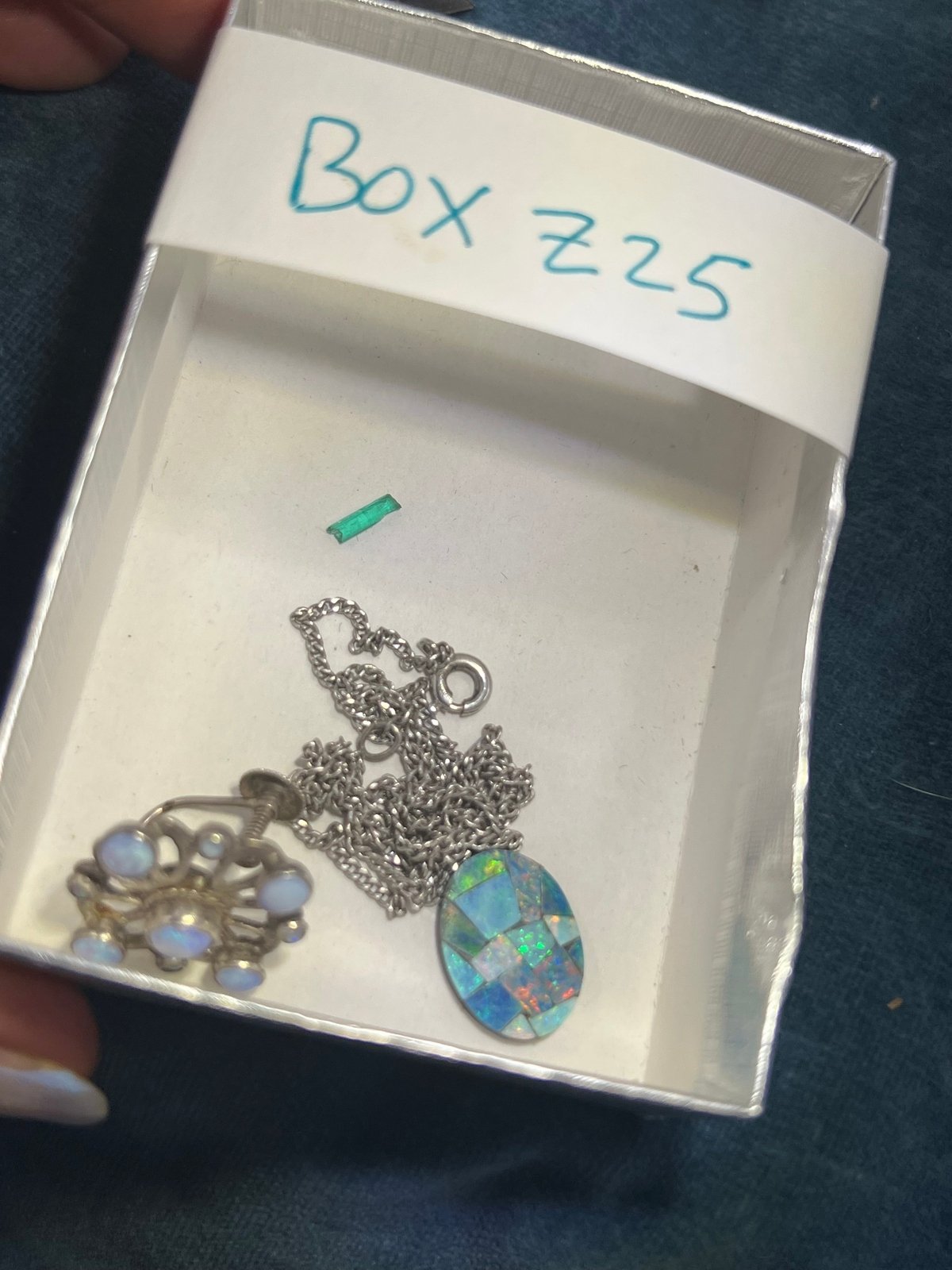 UNDER COST Jewelry Lot w Opals + Emerald - Box Z25