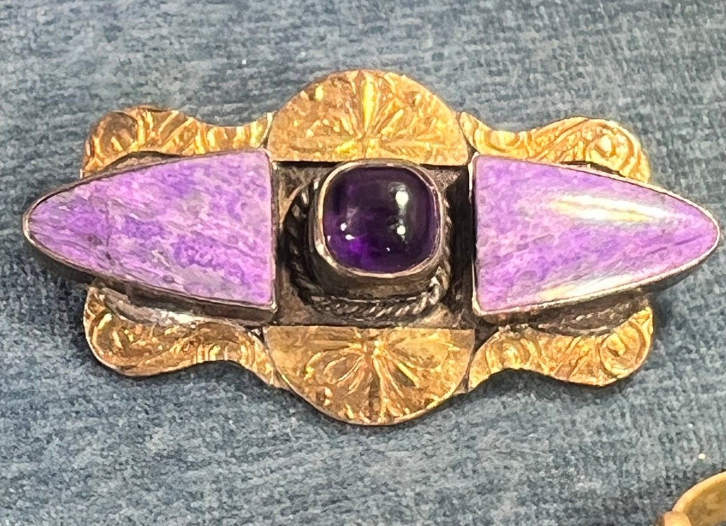 UNDER COST - Lot of 925 + Brass Jewelry w 14k Gold Amethyst Chain - Box 18