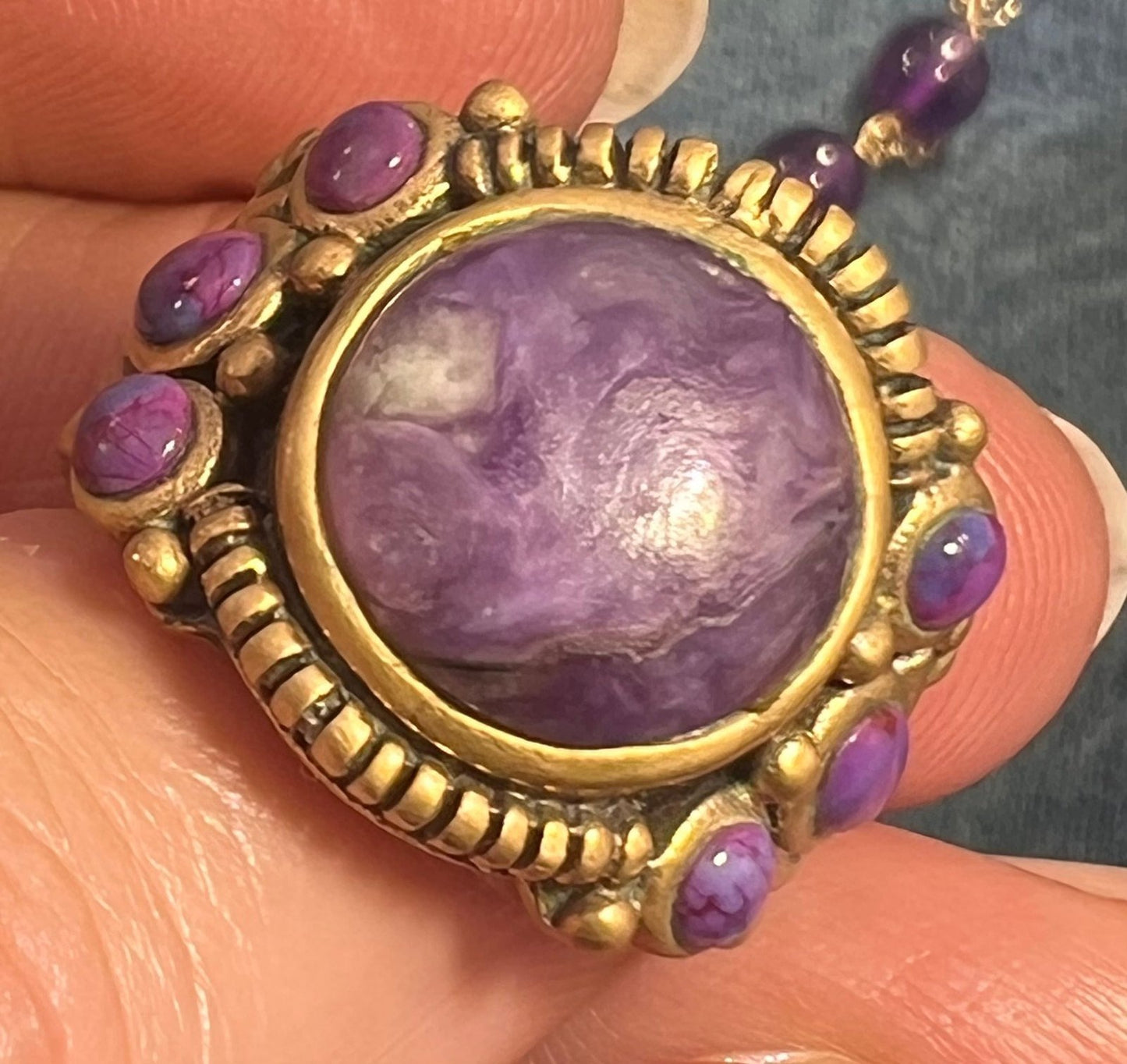 UNDER COST - Lot of 925 + Brass Jewelry w 14k Gold Amethyst Chain - Box 18