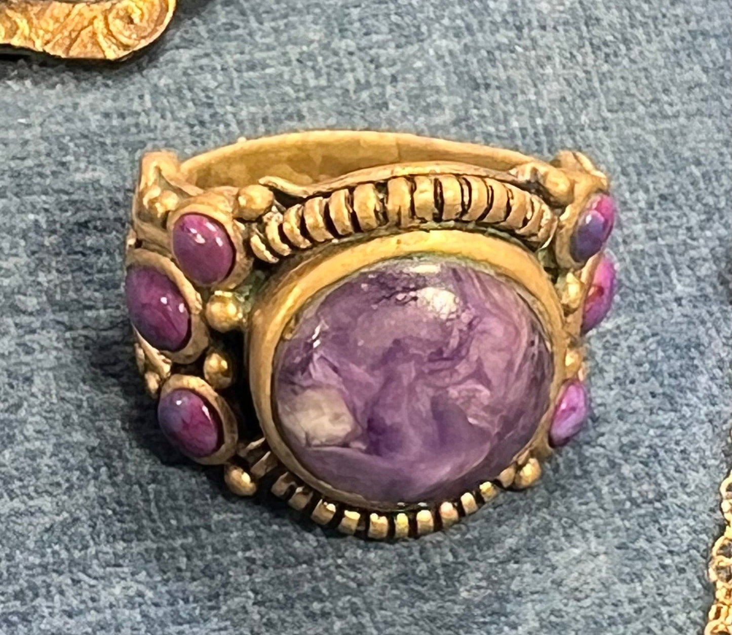 UNDER COST - Lot of 925 + Brass Jewelry w 14k Gold Amethyst Chain - Box 18
