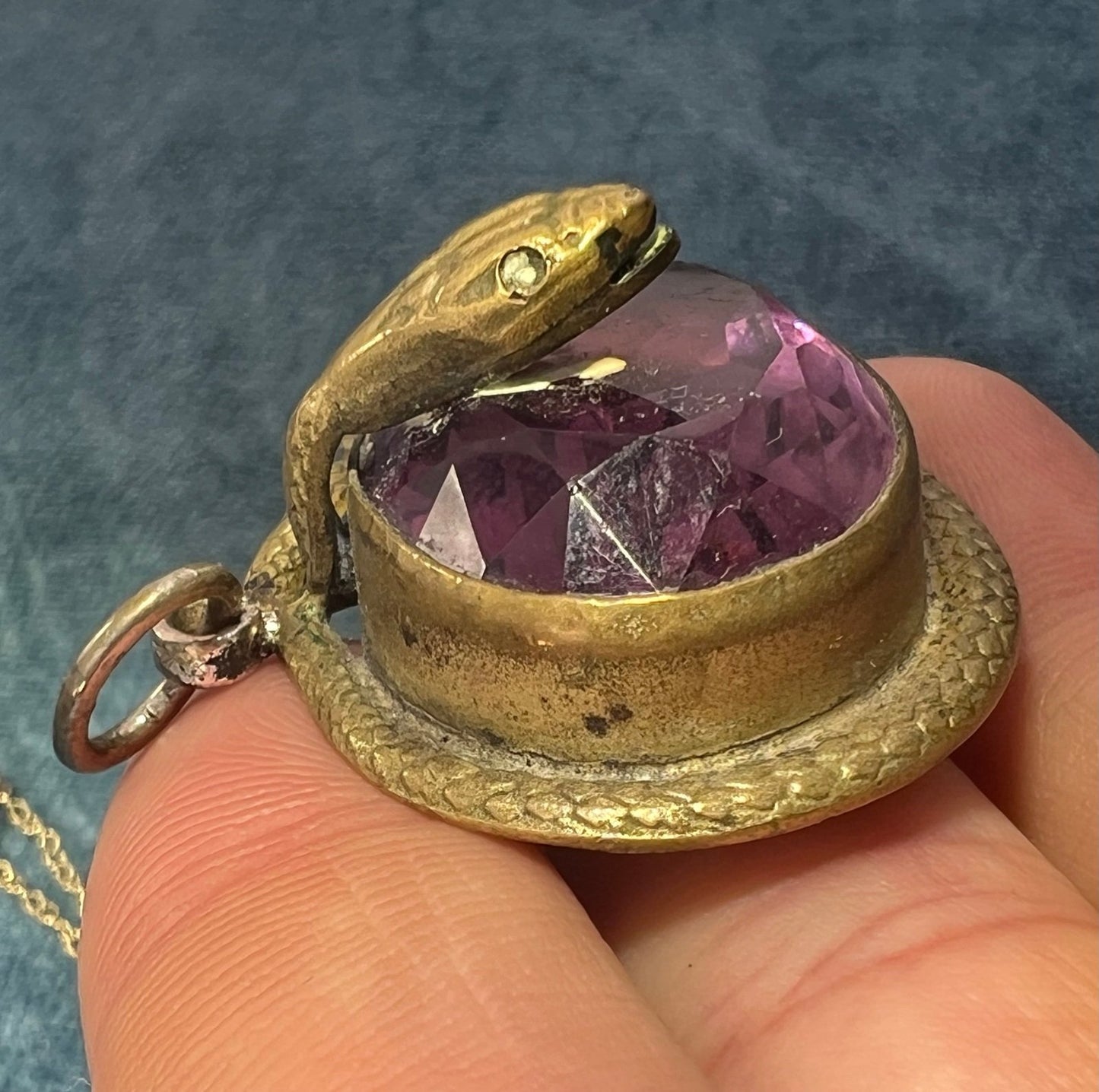 UNDER COST - Lot of 925 + Brass Jewelry w 14k Gold Amethyst Chain - Box 18