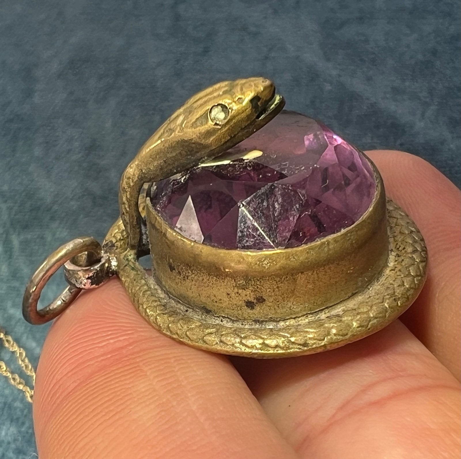 UNDER COST - Lot of 925 + Brass Jewelry w 14k Gold Amethyst Chain - Box 18