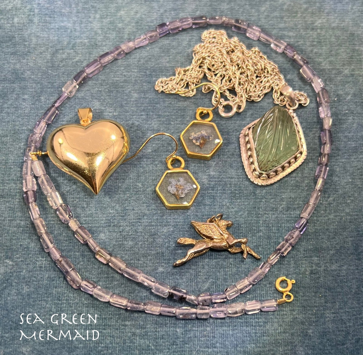 UNDER COST - Lot of 925 Jewelry + 14k Gold Tanzanite Necklace - Box 11