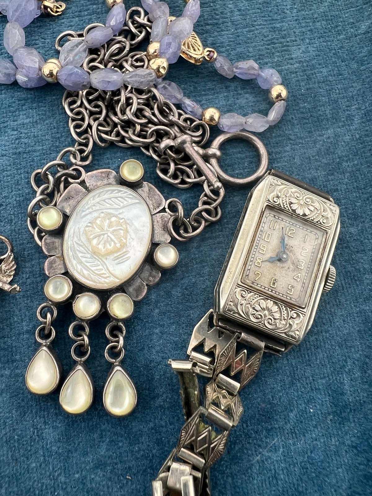 UNDER COST - Lot of 925 Jewelry + 14k Gold Tanzanite Necklace - Box 2