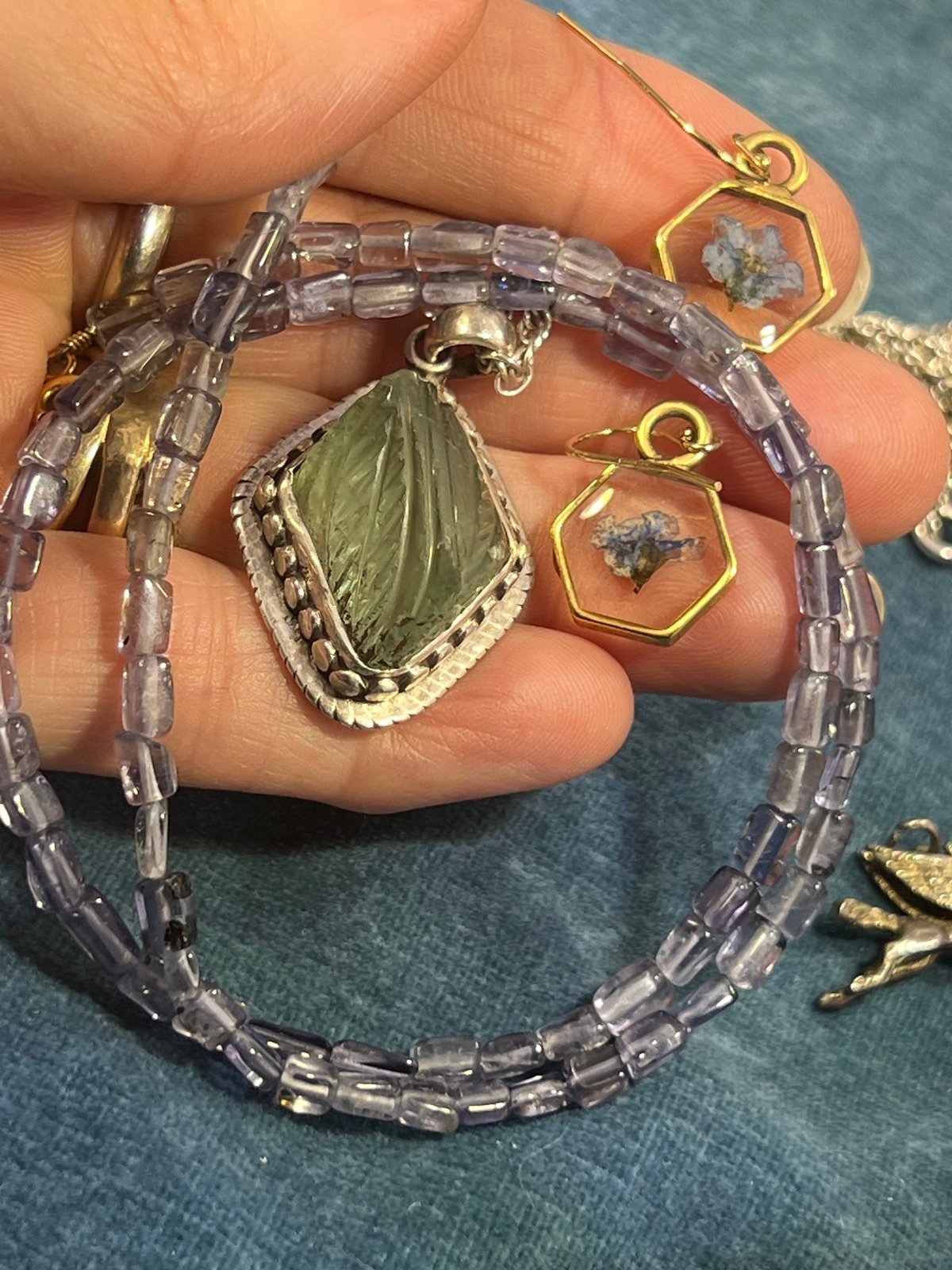 UNDER COST - Lot of 925 Jewelry + 14k Gold Tanzanite Necklace - Box 11