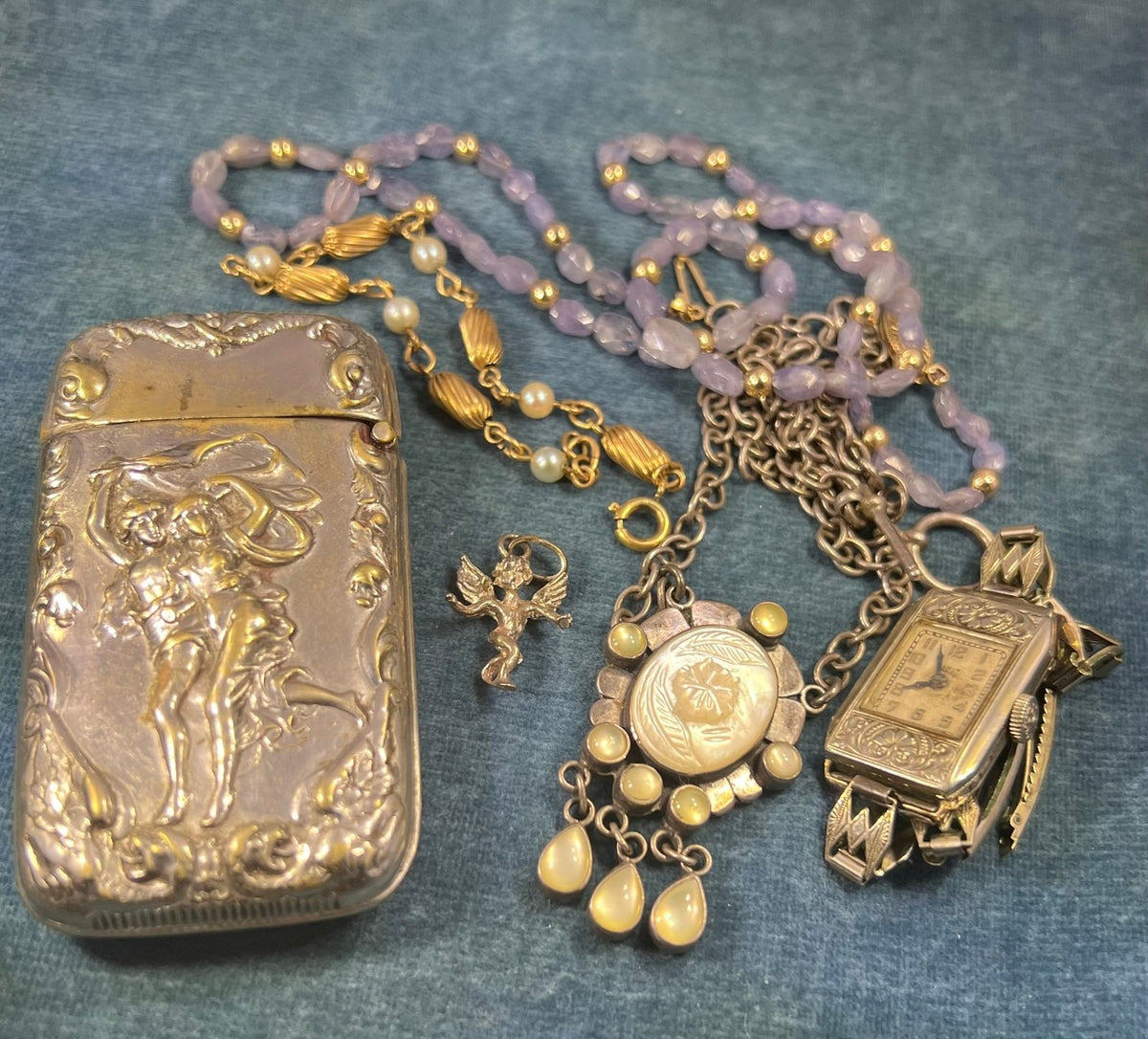 UNDER COST - Lot of 925 Jewelry + 14k Gold Tanzanite Necklace - Box 2