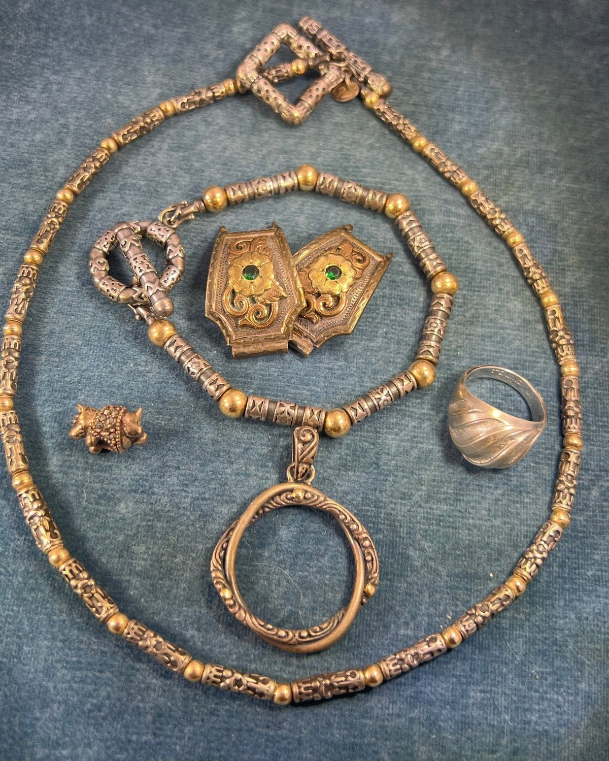 UNDER COST - Lot of 925 Jewelry + 925/ 18k Pendant - Box 6